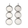 304 Stainless Steel Pendant Cabochon Settings X-STAS-K320-03B-P-1
