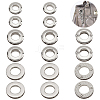 18Pcs 3 Style Alloy Grommet Eyelet Findings FIND-WR0006-18P-1
