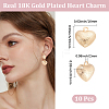 10Pcs Brass Pendants KK-BBC0028-18-2