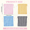 4Pcs 4 Colors Tartan Linen Storage Bags ABAG-CY0001-08-2