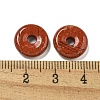 Natural Red Jasper Donut/Pi Disc Charms G-G142-01R-3