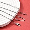1MM Brass Box Chain Necklaces NJEW-C086-01P-2