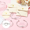 6Pcs Knot Shape Cuff Bangle BJEW-YW0001-19-4