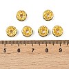 Brass Grade A Rhinestone Spacer Beads RSB038NF-10G-2