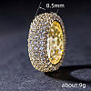 Brass Micro Pave Clear Cubic Zirconia Finger Rings for Women FS-WG796B2-06-3