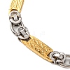 304 Stainless Steel Link Chain Bracelets BJEW-B078-141GP-2