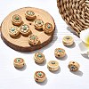14Pcs 7 Styles Wood Beads WOOD-CJ0002-42-6