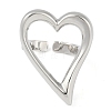 Hollow Heart Brass Open Cuff Ring RJEW-Q819-29P-2