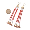 Glass Leverback Earrings EJEW-JE05983-3