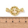 Brass Micro Pave Cubic Zirconia Fold Over Clasps KK-D259-05G-3
