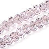 Electroplate Transparent Glass Beads Strands EGLA-N022-05B-C05-1