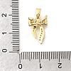 Brass Clear Cubic Zirconia Pendants X-KK-B187-05G-3