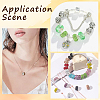 Handmade Polymer Clay Rhinestone European Large Hole Beads with Silver Color Plated Brass Cores FPDL-PA0001-02E-7