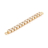 Brass Clear Horse Eye Cubic Zirconia Links Connectors ZIRC-G170-21G-3