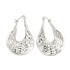 Rack Plating Brass Teardrop Hoop Earrings EJEW-K245-40P-1