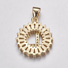 Long-Lasting Plated & Rack Plating Brass Micro Pave Cubic Zirconia Letter Pendants ZIRC-A007-03L-G-2