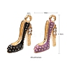 8Pcs 4 Colors Alloy Enamel Stilettos Pendants ENAM-FS0001-16-2