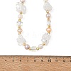 Electroplated Natural Druzy Agate & Natural Cultured Freshwater Pearl & Electroplate Glass Beaded Necklaces NJEW-JN06569-4