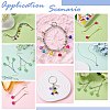 200Pcs 10 Colors Crackle Glass Pendants PALLOY-SW0018-02-7