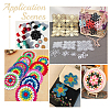 WADORN 40pcs 10 styles Flower & Butterfly & Hexagon Plastic Mesh Canvas Sheets DIY-WR0003-49-5