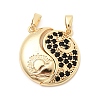 Valentine's Day Brass Micro Pave Cubic Zirconia Split Pendants KK-H251-01B-G-1