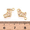 Brass Micro Pave Cubic Zirconia Charms KK-N263-142C-G-3