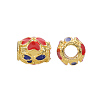 Chinese Style Alloy Enamel Beads ENAM-L015-01A-G-6