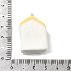 Flocky Opaque Resin Pendants LS-RESI-F062-02E-3