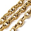 Ion Plating(IP) 304 Stainless Steel Textured Oval Link Chains CHS-V001-01G-1