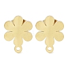 Flower Ion Plating(IP) 304 Stainless Steel Stud Earring Findings STAS-I206-94G-1