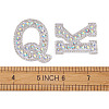 Alphabet Resin Rhinestone Patches DIY-TAC0005-45D-16