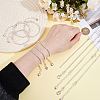 15Pcs Brass & Iron Snake Chains Bracelets for Women BJEW-ME0001-24-3