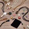 12Pcs 3 Colors Waxed Polyester Cord Macrame Pouch Pendant Slider Necklace Making NJEW-GO0001-24-3