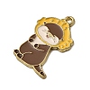 Golden Plated Alloy Enamel Pendants ENAM-L049-02G-01-2