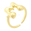 Rack Plating Brass Open Cuff Rings RJEW-S394-01G-M-2