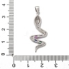 925 Sterling Silver Zodiac Snake Pendants STER-D300-20P-3