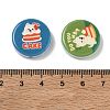 Baking Painted & Printed Opaque Resin Beads RE-CBA391A-03-3