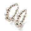 Non-Tarnish 304 Stainless Steel Beaded Hoop Earrings for Women EJEW-F319-03P-2