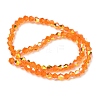 Electroplate Transparent Glass Beads Strands EGLA-K015-18H-2