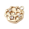 Brass Micro Pave Cubic Zirconia Charms LS-KK-P337-03D-G-3