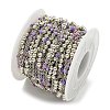 Brass Enamel Round Beaded Link Chain CHC-G022-07P-20-3
