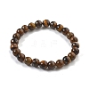 Natural Tiger Eye Bead Stretch Bracelets BJEW-K212-B-028-4