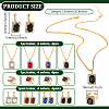 4 Colors Rectangle Rhinestone Jewerly Set SJEW-HY0001-12-2