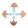 Resin & Walnut Wood Pendants RESI-S389-061B-2