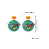 Back to School Acrylic Dangle Stud Earrings FS-WGAA197-31-1