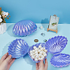 Pearlized Plastic Shell Shaped Jewelry Storage Boxes AJEW-WH0695-138B-01-3