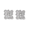 304 Stainless Steel Inlay Rhinestone Stud Earrings EJEW-S227-08P-1