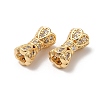 Brass Micro Pave Cubic Zirconia Beads KK-B074-49G-2