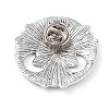 Tibetan Style Alloy Brooches JEWB-O016-01AS-2