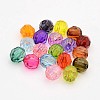 Faceted Transparent Acrylic Round Beads DB8MM-M-1